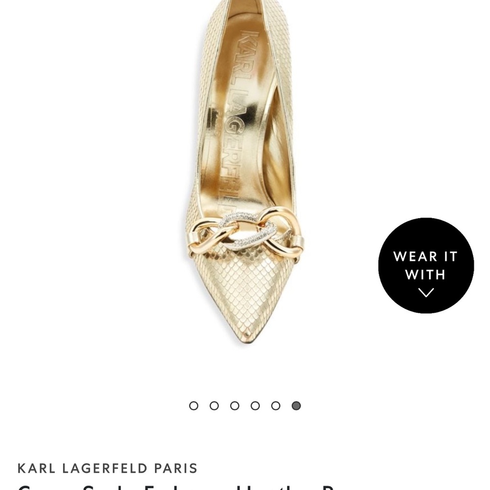 Carmy Snake Embossed Leather Pumps by Karl Lagerfeld Paris